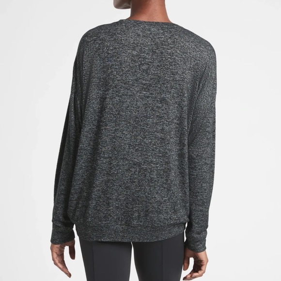 Athleta mindful pullover charcoal gray size medium - Picture 2 of 7